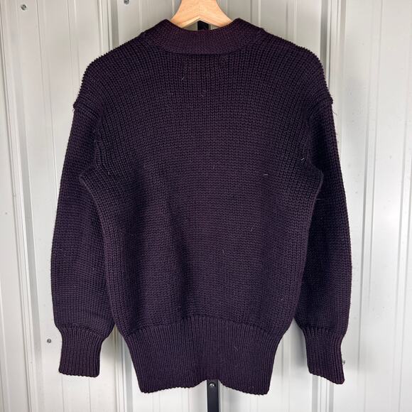 True Vintage Emerson College Lions Varsity 1950s Letter "E" V Neck Knit Sweater - Picture 4 of 5